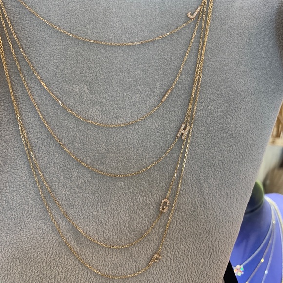 Diamond Initial Necklace - Picture 3 of 6